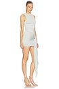 view 2 of 3 Cupro Jersey Wrap Mini Dress in Pearl