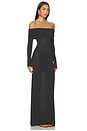 view 2 of 3 Sheer Modal Off Shoulder Long Dress in Onyx