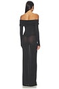 view 3 of 3 Sheer Modal Off Shoulder Long Dress in Onyx