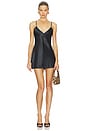 view 1 of 3 Heavyweight Satin Cami Mini Dress in Onyx