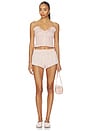 view 5 of 6 Garment Washed Poplin Short in Barely Pink in Dusty Pink