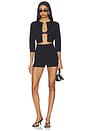 view 5 of 6 Refined Knit High Waist Short in Obsidian