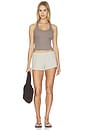 view 5 of 6 Cotton Rib Loose Short in Stone