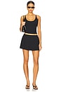 view 5 of 6 Smooth Lounge Mini Skort in Obsidian