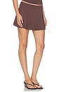view 2 of 6 Smooth Layers Mini Skort in Cocoa