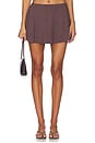 view 1 of 6 Smooth Layers Mini Skort in Raisin