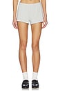 view 1 of 6 Cotton Rib Loose Short in Light Heather Grey