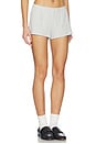 view 2 of 6 Cotton Rib Loose Short in Light Heather Grey