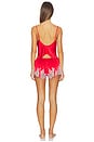 view 3 of 3 Silk Lace Garter Cami And Short Set in Ruby Contrast