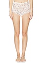 view 4 of 6 Stretch Lace Triangle Cami And Short Set in Ivory Cherry Print