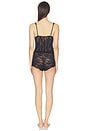 view 3 of 6 Stretch Lace Triangle Cami And Short Set in Soot