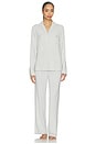 view 1 of 5 Skims Sleep Long Sleeve Button Up Sleep Set in Light Heather Grey