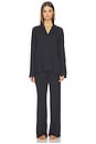 view 1 of 4 Skims Sleep Long Sleeve Button Up Sleep Set in Onyx
