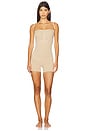 view 2 of 4 Seamless Sculpt Strapless Shortie Bodysuit in Clay