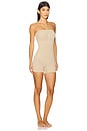 view 3 of 4 Seamless Sculpt Strapless Shortie Bodysuit in Clay