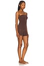 view 2 of 3 Seamless Sculpt Strapless Shortie Bodysuit in Cocoa