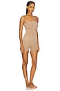 view 3 of 4 Seamless Sculpt Strapless Shortie Bodysuit in Sienna