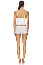 view 3 of 4 Fits Everybody Lace Triangle Cami & Boyshort Set in Slate Dot Print