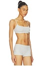 view 2 of 4 Everyday Cotton Scoop Bralette in Light Heather Grey
