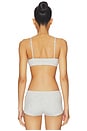 view 3 of 4 Everyday Cotton Scoop Bralette in Light Heather Grey