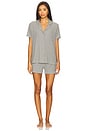 view 1 of 3 Soft Lounge Short Sleep Set in Heather Grey