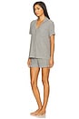 view 2 of 3 Soft Lounge Short Sleep Set in Heather Grey