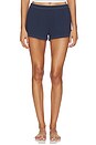 view 1 of 4 Cotton Rib Loose Boxer Short in Navy