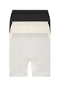 view 2 of 2 Cotton Rib 3 Pack Boxer Short in Bone, Light Heather Grey, & Soot