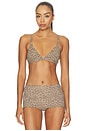 view 1 of 4 Fits Everybody Triangle Bralette in Desert Leopard Ink Print