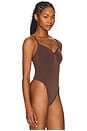 view 3 of 5 Seamless Sculpt Thong Bodysuit in Cocoa