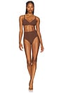 view 4 of 4 Fits Everybody High Waisted Thong in Cocoa