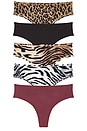 view 1 of 2 Fits Everybody Thong 5 Pack in Phoenix Animal Multi