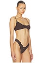 view 2 of 4 Fits Everybody Lace Scoop Bralette in Espresso