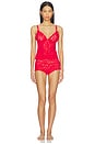 view 1 of 3 Triangle Cami And Short Set in Red