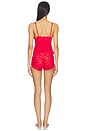 view 3 of 3 Triangle Cami And Short Set in Red