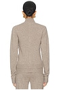 view 4 of 5 Wool Cashmere Zip Up Mock Neck Sweater in Linen