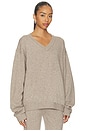 view 2 of 4 Cashmere Oversized Boyfriend Sweater in Linen