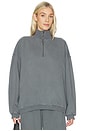 view 1 of 4 Boyfriend Fleece Slouchy Turtleneck Pullover in Zircon