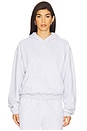 view 1 of 5 Cotton Fleece Classic Hoodie in Light Heather Grey