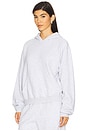 view 2 of 5 Cotton Fleece Classic Hoodie in Light Heather Grey