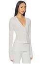 view 2 of 4 Sheer Cashmere Cardigan in Light Heather Grey