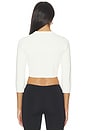 view 4 of 5 Refined Knit Crop Cardigan in Egret