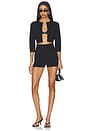 view 5 of 5 Refined Knit Crop Cardigan in Obsidian