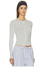 view 2 of 4 Sheer Modal Cardigan in Heather Grey