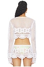 view 3 of 5 Crochet Swim Cropped Cardigan in Snow