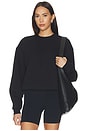 view 1 of 5 Cotton Fleece Classic Crewneck in Onyx