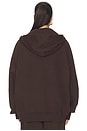 view 3 of 4 Boyfriend Fleece Boxy Zip-Up Hoodie in Espresso
