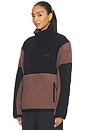 view 2 of 4 Teddy Half Zip Up Pullover in Umber Contrast
