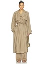 view 1 of 4 Swiss Cotton Sateen Trench Coat in Desert