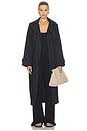 view 1 of 4 Swiss Cotton Sateen Trench Coat in Onyx